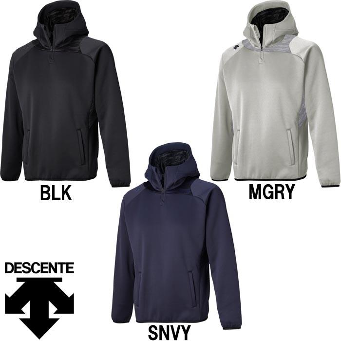 DESCENTE ハーフジップフード付きジャケット L 黒 DESCENTE（デサント） 大谷コレクション パーカー バリアフリース