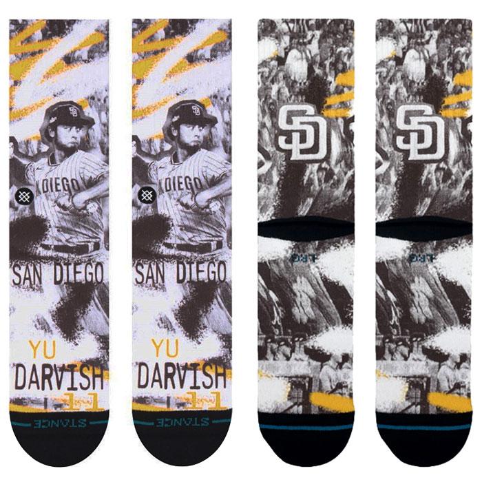 あすつく STANCE スタンス カジュアルソックス クルーソックス パドレス ダルビッシュ有 MLB公認 YU DARVISH STREAK UNISEX A556B24YUD sta25ss | STANCE | 02