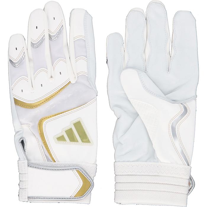 adidas - アディダス　バッティンググラブ　ホワイト/ゴールドメット Mサイズ adidas アディダス バッティンググラブ メンズ レディース