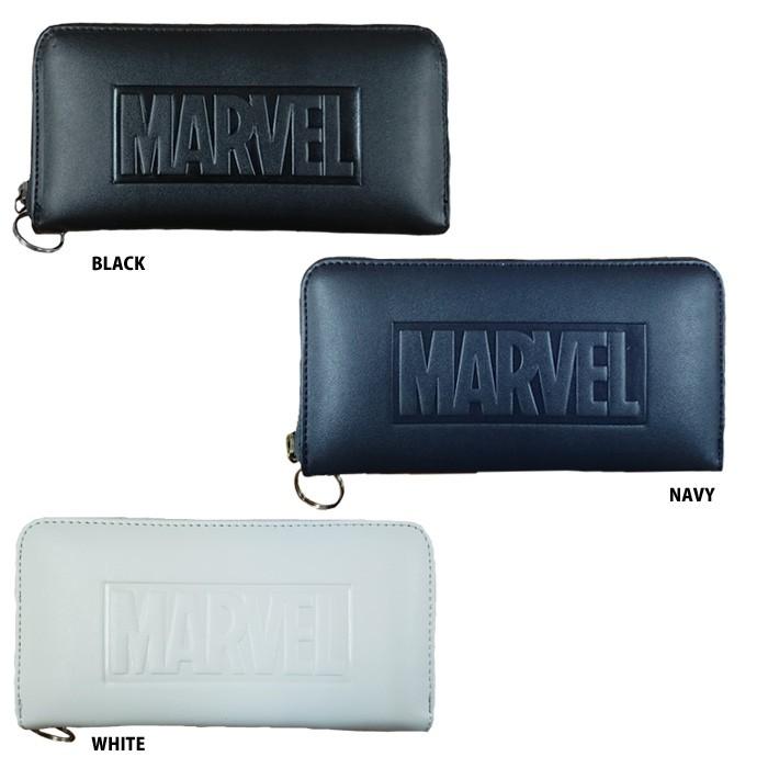 MARVEL長財布 あすつく イーカム MARVEL 長財布 マーベル 合成皮革 ロゴ型押し MV
