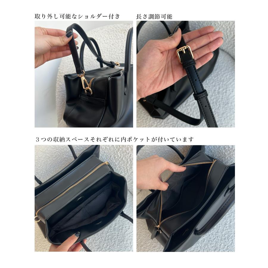 HARUKA DESIGN】2wayスクエアバッグ｜大容量 ハンドバッグ 大きめ