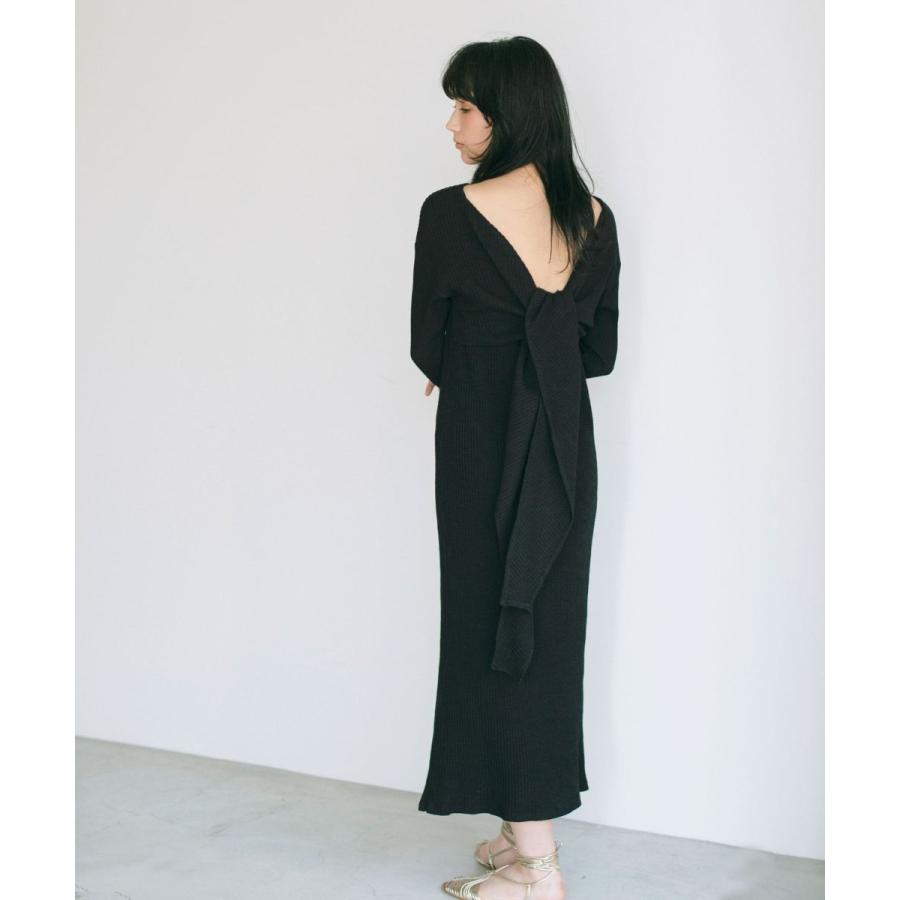 メディア紹介商品 ワンピース 長袖 ロング カシュクール リブ 背中開き ロングワンピース 無地 マキシ バックシャン 背穴 宅配便 Rbss Rb 7102 Basement Online 通販 Yahoo ショッピング