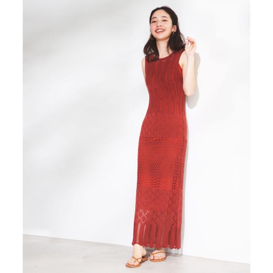 レディース ワンピース クロシェ編み クロシェ ロング ノースリーブワンピ ニット Basement Online 宅配便 Tw 0604 Basement Online 通販 Yahoo ショッピング