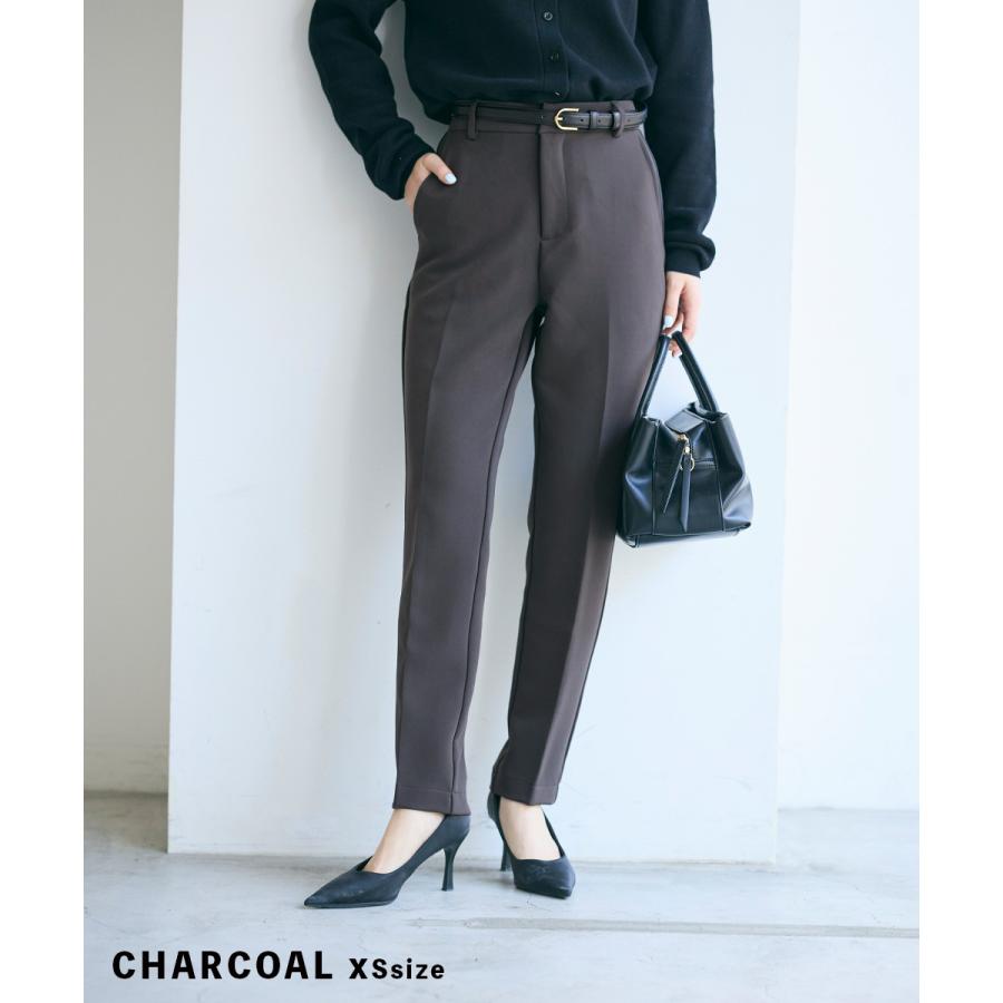 fete madison パンツ 美脚 マディソン テーパードパンツ ブラック