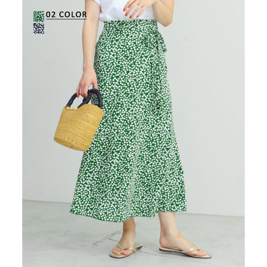 レディース スカート ロング ナロースカート フレア 総柄 ロング丈