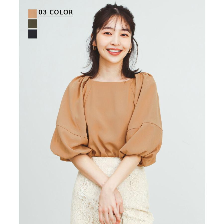 レディース トップス ボリュームスリーブ ブラウス パフスリーブ 七分