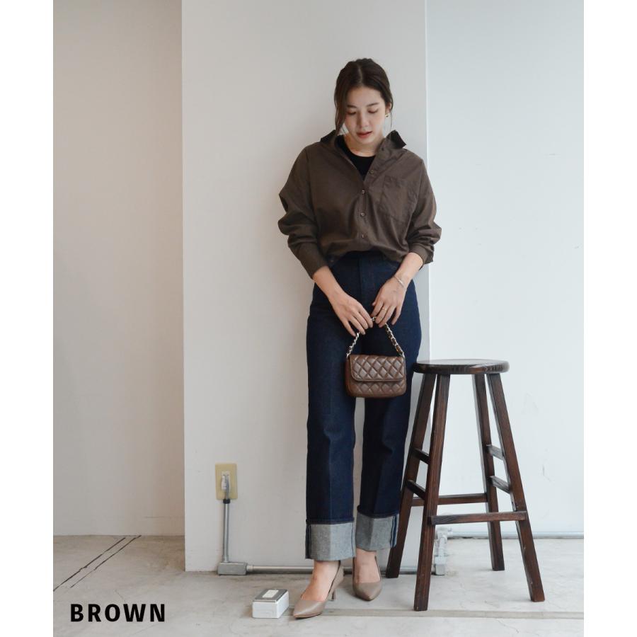 ドロップショルダーオーバーシャツ|レディース トップス シャツ ドロップショルダーオーバーシャツ|レディース トップス シャツ
