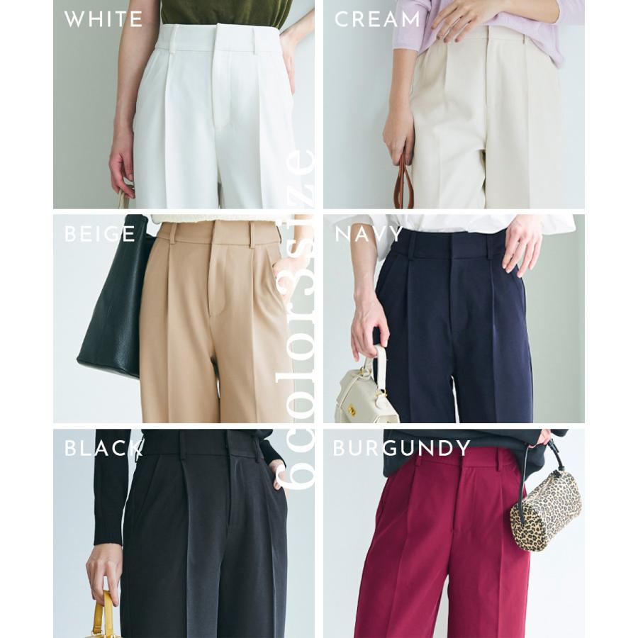 極美品ドゥロワー コットンリネン センタープレスパンツ コーラルピンク34 極美品ドゥロワー コットンリネン センタープレスパンツ