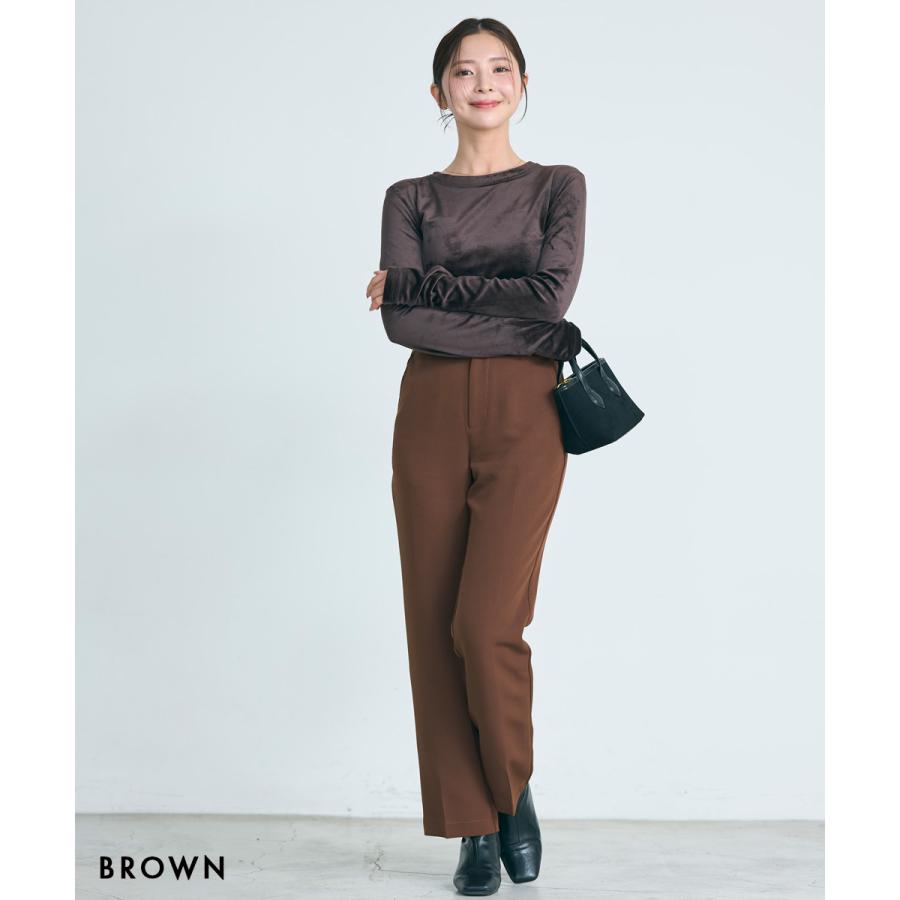 パンツ Haruka ストレートスラックス｜脚長 美脚 小さいサイズ 大きいサイズ パンツ