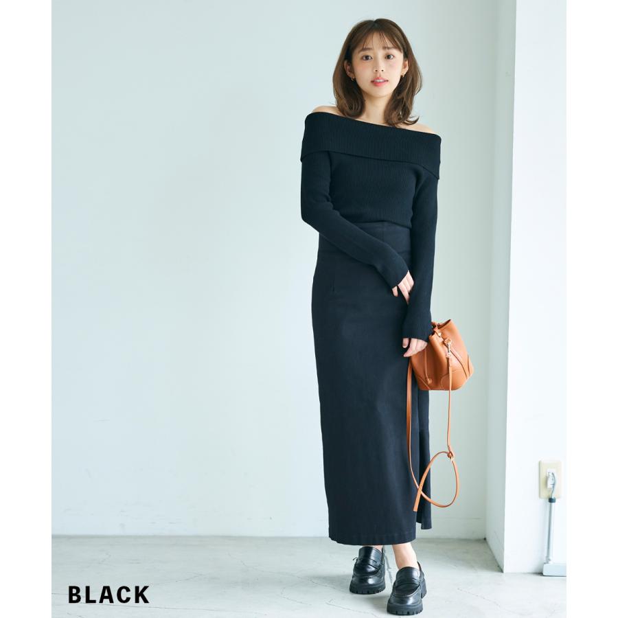 オフショルダーニット｜トップス ニット もちもち 春 トップス 長袖