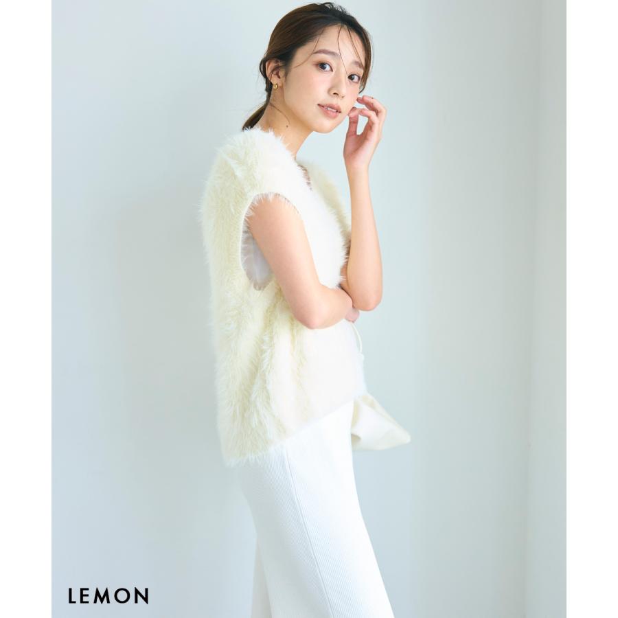 HARUKA DESIGN】シャギーVネックベスト ｜ ニット シャギー