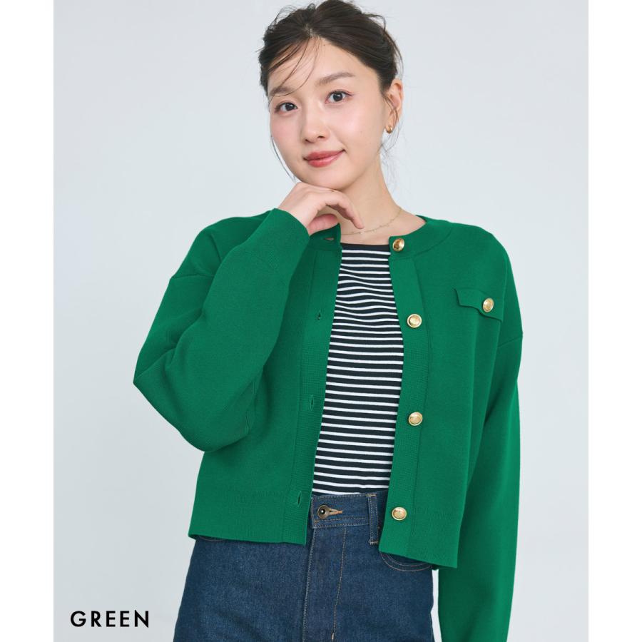 HARUKA DESIGN】ゴールドボタンカーディガン｜トップス 長袖 ニット