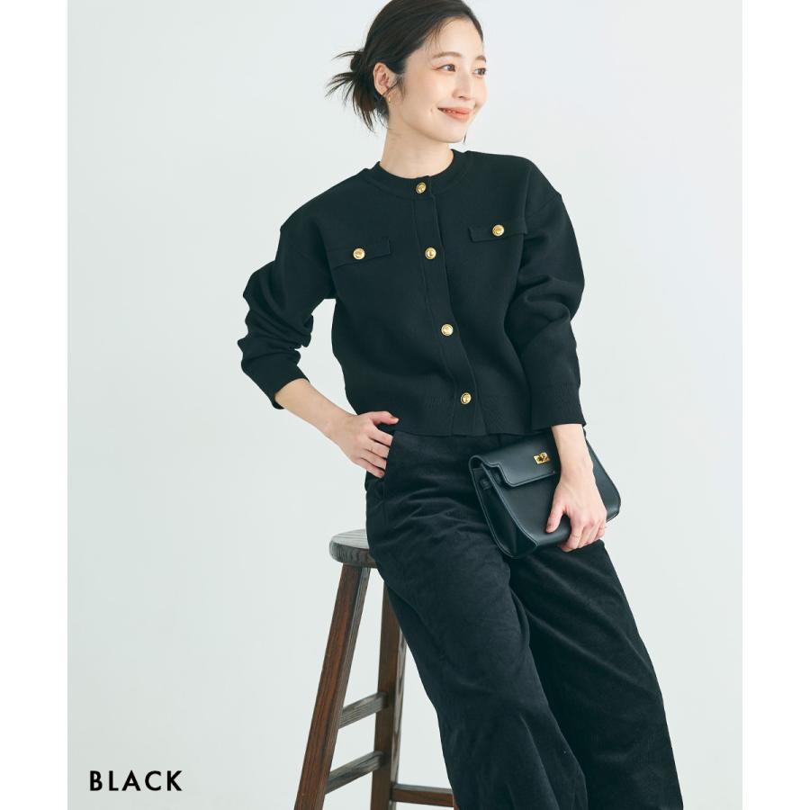 HARUKA DESIGN】ゴールドボタンカーディガン|トップス 長袖 HARUKA DESIGN】ゴールドボタンカーディガン|トップス 長袖
