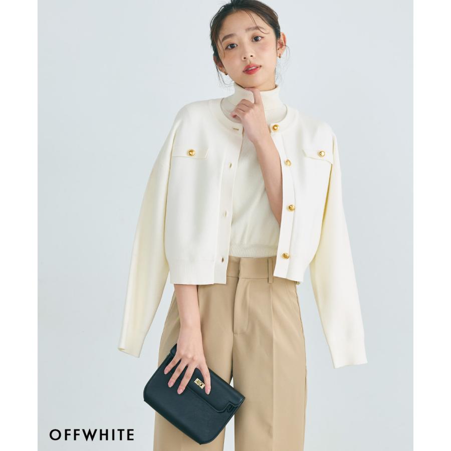 HARUKA DESIGN】ゴールドボタンカーディガン｜トップス 長袖 ニット