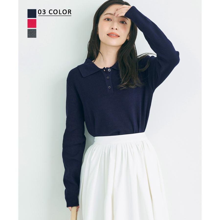 灯*油様 BOTT ボット Button Down ニット 長袖ポロシャツ BOTT ボット Button Down ニット 長袖ポロシャツ