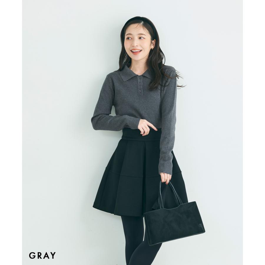 MAAYA DESIGN】 ニットポロ｜ニット レディース 襟 ポロニット ポロ