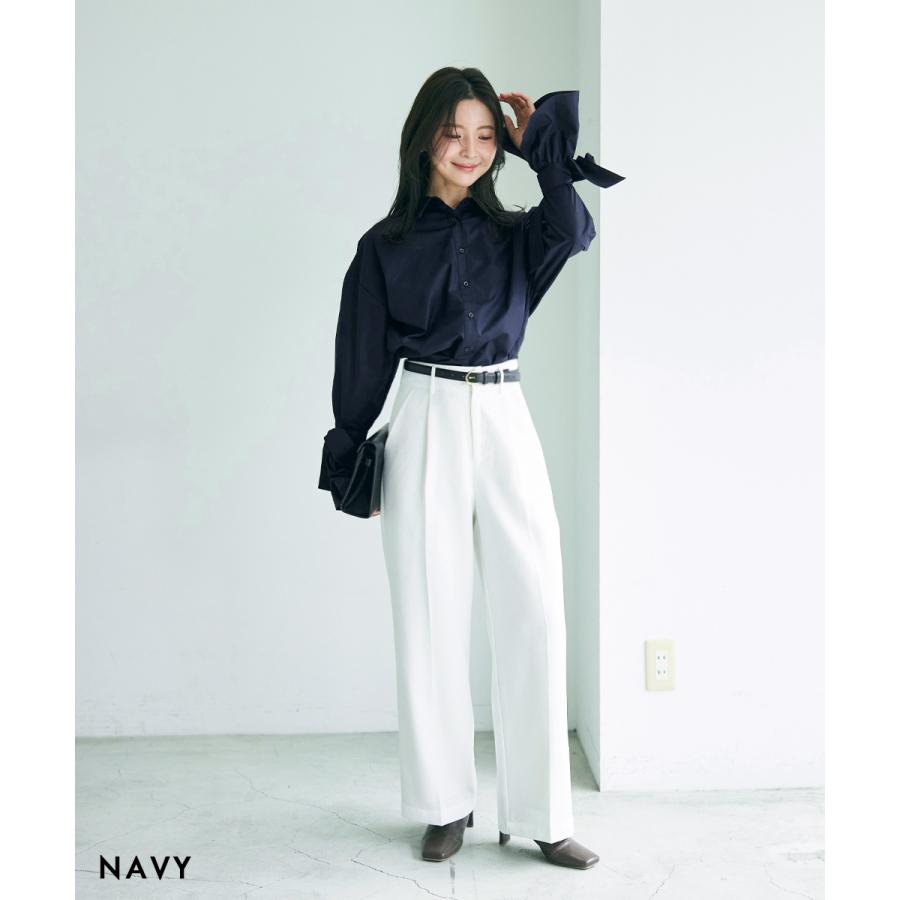 リボンキャンディスリーブブラウス ｜ブラウス シャツ リボン ｜【宅配