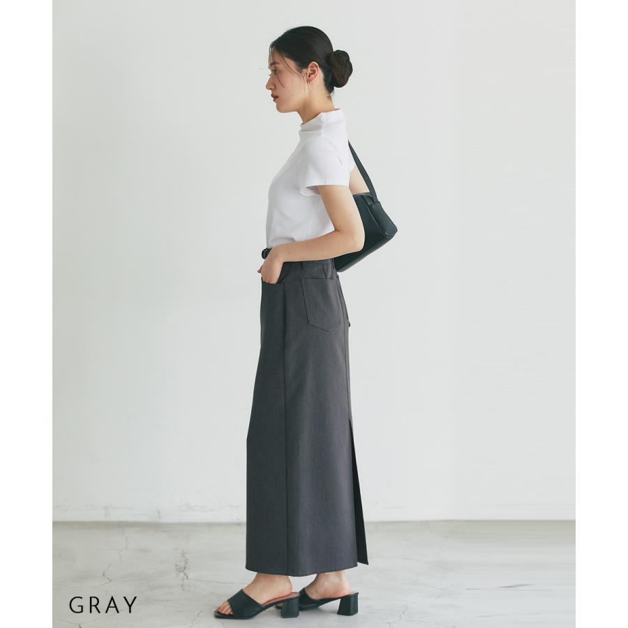 HARUKA DESIGN】バックスリットハイウエストタイトスカート ｜ ロング