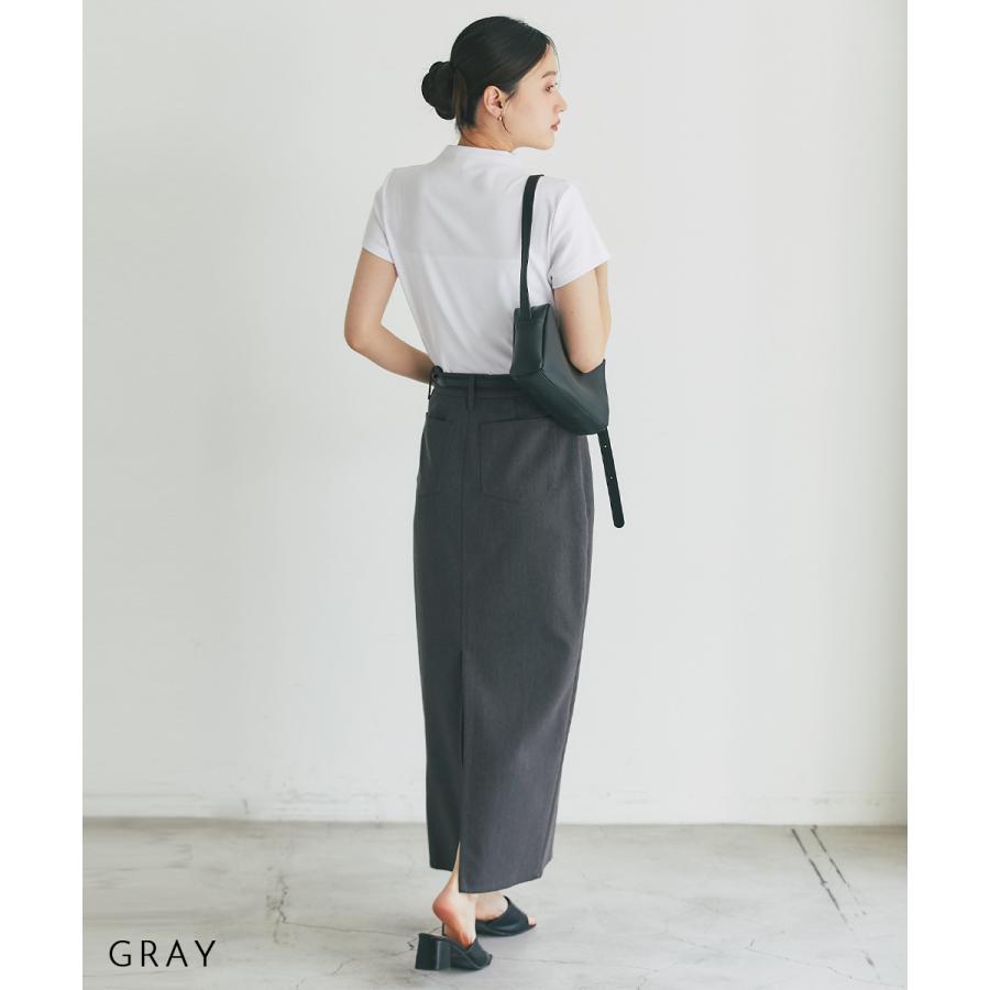 HARUKA DESIGN】バックスリットハイウエストタイトスカート ｜ ロング