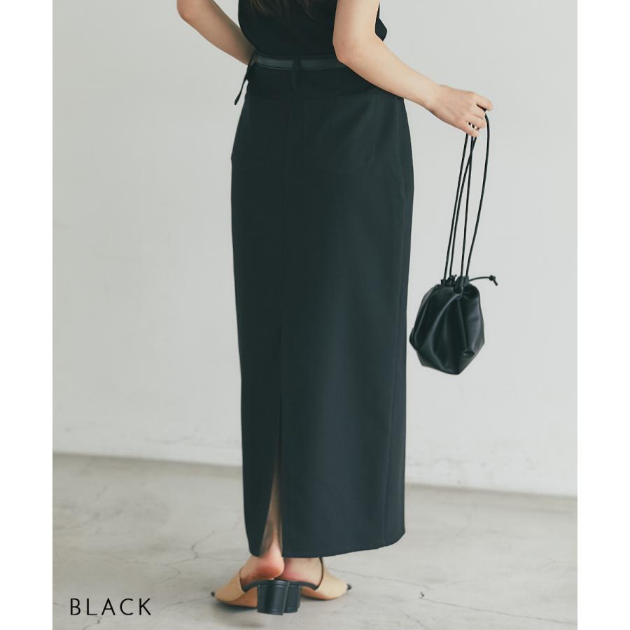 HARUKA DESIGN】バックスリットハイウエストタイトスカート ｜ ロング