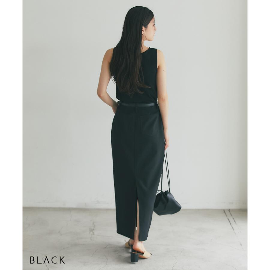 HARUKA DESIGN】バックスリットハイウエストタイトスカート ｜ ロング