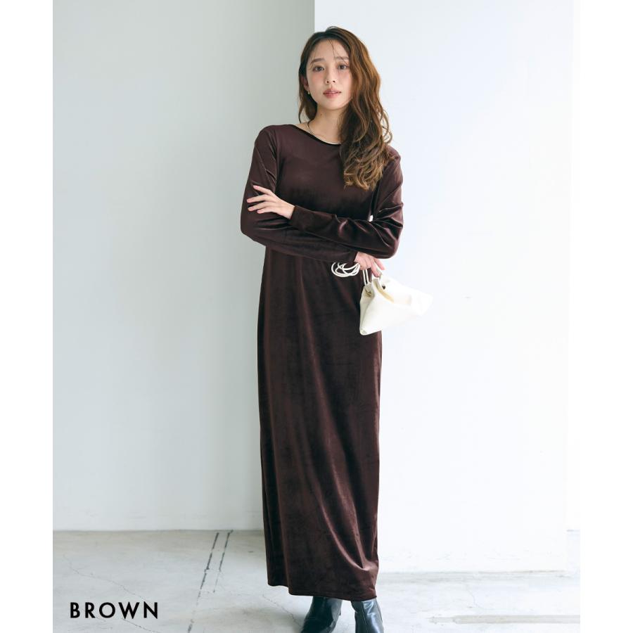 HARUKA DESIGN】バックシャンベロアマキシワンピース｜ワンピース