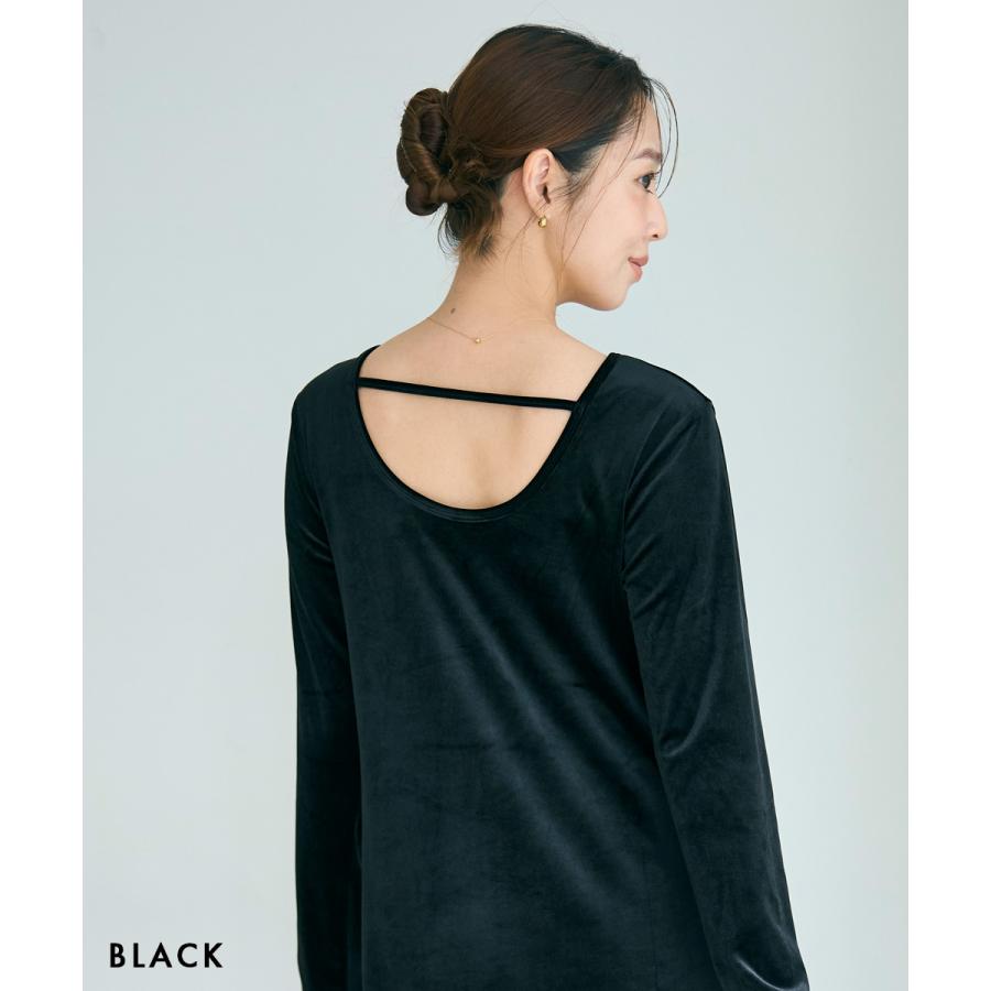 HARUKA DESIGN】バックシャンベロアマキシワンピース｜ワンピース