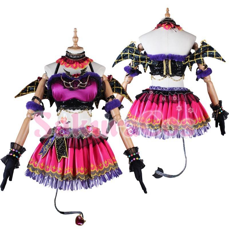 ラブライブ サンシャイン アクア キャラクター衣装 津島善子 小悪魔編 堕天使コーディネート コスプレ衣装 ハロウィン 津島善子 Cosplay アクア クリスマス Sakuracos 変装 イベント 割引サービスの