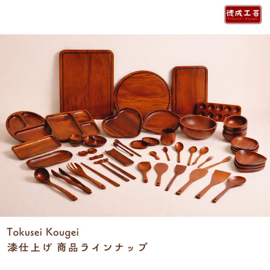 徳成工芸 [徳成] レンゲ スプーン（木製漆塗り/18cm/太柄型）5本セット