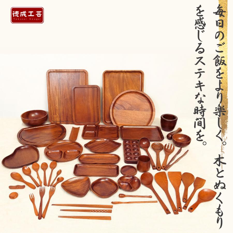 [徳成] フライ返し 木製漆塗り(先斜め/28.5×7.5cm) ターナー｜先斜め形状で調理がスムーズ TAP-101 [食品衛生法適合品] |  | 06