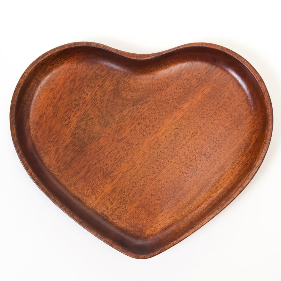 [徳成] 大皿 盛り皿 (木製漆塗/24×20cm/ハート型) 和食盛り皿 プレート 皿 おしゃれ｜可愛らしさと上質感を両立する一枚 TBE-101 [食品衛生法適合品] | 