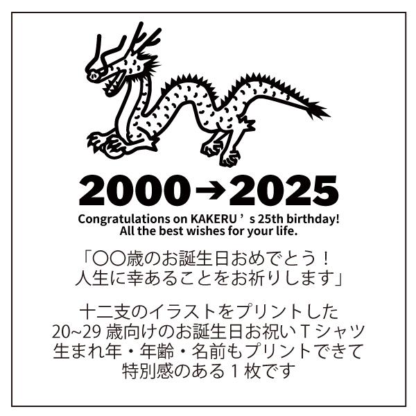20代 干支 名入れ Tシャツ 誕生日 プレゼント 20歳 22歳 25歳 21歳 23歳 24歳 26歳 27歳 28歳 29歳 オリジナル 男性 女性 名前 巳 2025 競馬 辰 1501 1500 085 | BASIC COVER | 08