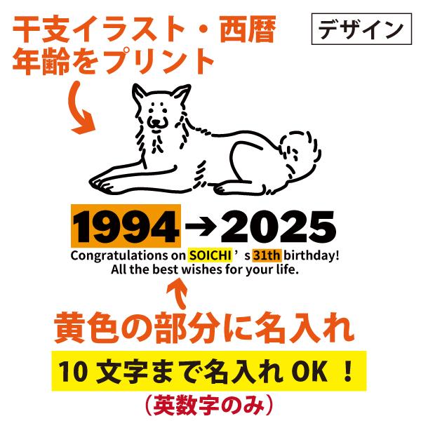 30代 干支 名入れ Tシャツ 誕生日 プレゼント 30歳 31歳 35歳 32歳 33歳 34歳 36歳 37歳 38歳 39歳 オリジナル 男性 女性 名前 動物 競馬 辰 犬 1501 1500 085 | BASIC COVER | 03