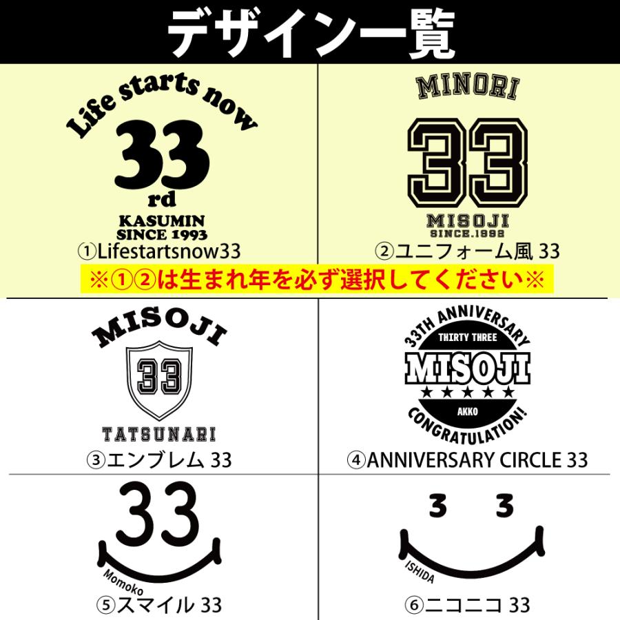 33歳 誕生日 プレゼント Tシャツ 名入れ 名前 プリント 三十路 男性 アラサー 上司 ギフト おもしろ 面白 女性 オリジナル 半袖 おしゃれ 安い 1501 1500 085 | BASIC COVER | 04