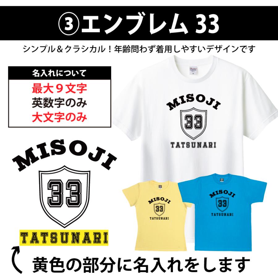 33歳 誕生日 プレゼント Tシャツ 名入れ 名前 プリント 三十路 男性 アラサー 上司 ギフト おもしろ 面白 女性 オリジナル 半袖 おしゃれ 安い 1501 1500 085 | BASIC COVER | 08