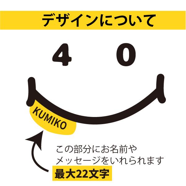 名入れ Tシャツ 40歳 プレゼント ニコニコ 四十路 四十歳 40代 アラフォー 祝い 誕生日 ギフト 面白 ネタ メンズ レディース 半袖 オリジナル 1501 1500 085 | BASIC COVER | 11