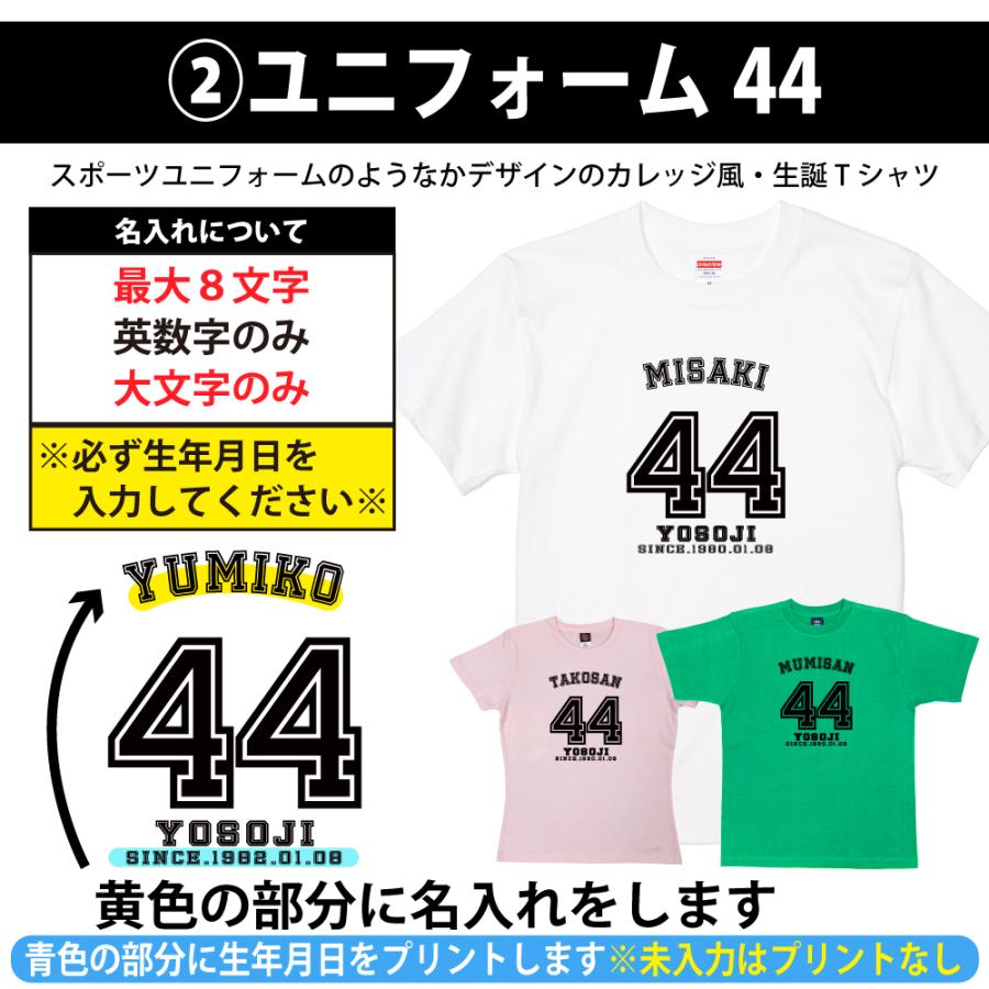 BASIC COVER 44歳 誕生日 プレゼント Tシャツ 名入れ 名前