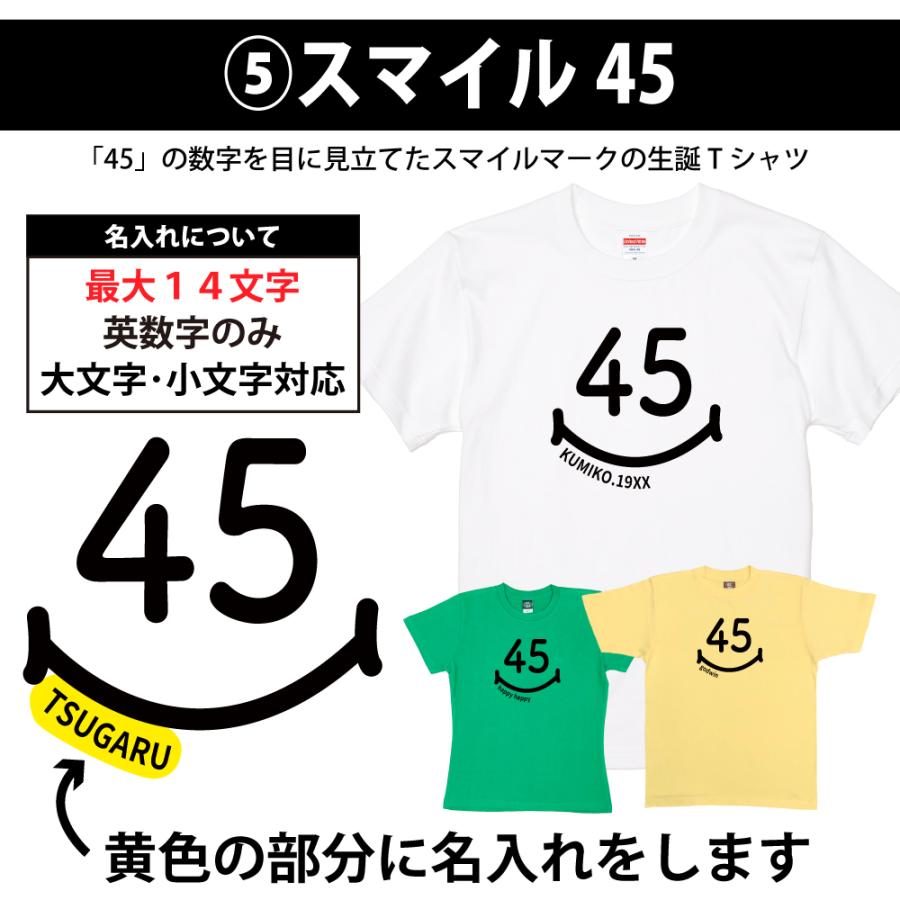 BASIC COVER 45歳 誕生日 プレゼント Tシャツ 名入れ 名前 プリント