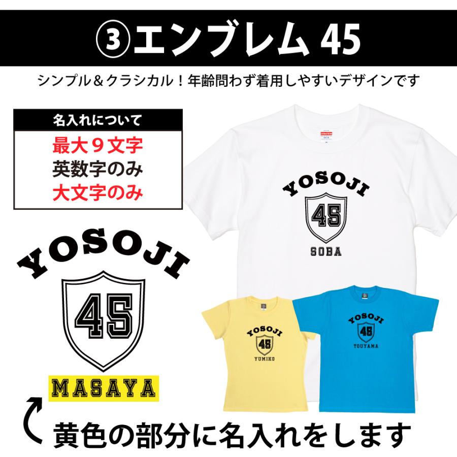 BASIC COVER 45歳 誕生日 プレゼント Tシャツ 名入れ 名前 プリント