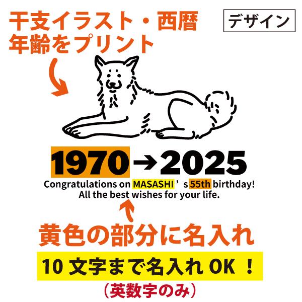 50代 干支 名入れ Tシャツ 虎 馬 犬 動物 誕生日 プレゼント 50歳 51歳 55歳 52歳 53歳 54歳 56歳 57歳 58歳 59歳 オリジナル 男性 女性 野球 父 1501 1500 085 | BASIC COVER | 02