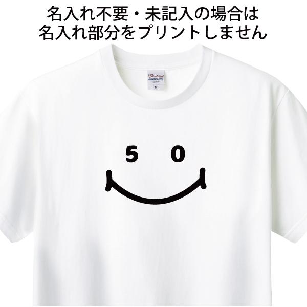 50歳 ニコニコ Tシャツ 名入れ 五十路 五十歳 50代 祝い 誕生日 ギフト プレゼント かわいい 女性 おもしろ ネタ メンズ レディース オリジナル 1501 1500 085 | BASIC COVER | 15
