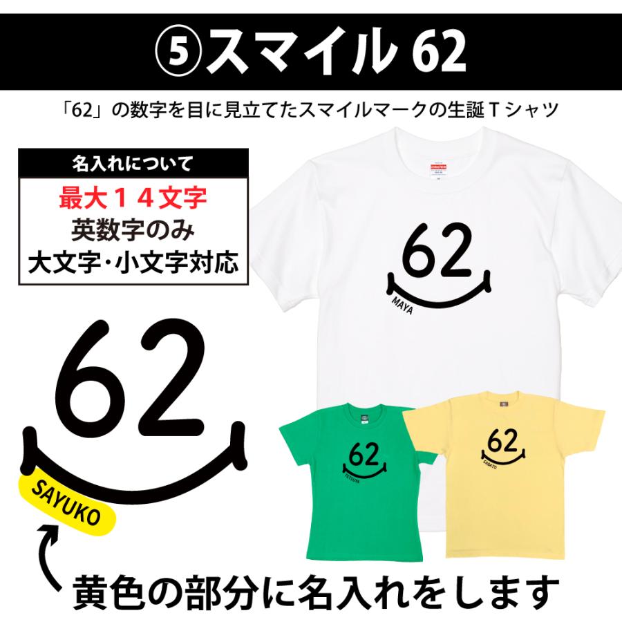 62歳 誕生日 プレゼント Tシャツ 名入れ 名前 プリント 男性 アラカン 還暦 上司 ギフト おもしろ 面白 女性 オリジナル 半袖 おしゃれ 安い 1501 1500 085 | BASIC COVER | 11