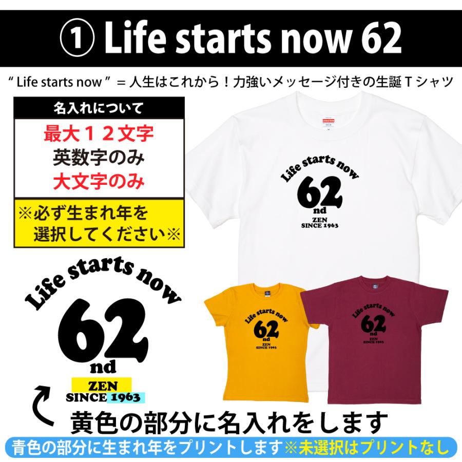 62歳 誕生日 プレゼント Tシャツ 名入れ 名前 プリント 男性 アラカン 還暦 上司 ギフト おもしろ 面白 女性 オリジナル 半袖 おしゃれ 安い 1501 1500 085 | BASIC COVER | 04