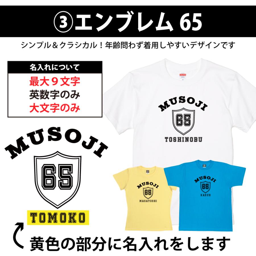 65歳 誕生日 プレゼント Tシャツ 名入れ 名前 プリント ギフト 贈り物 男性 上司 年齢 おもしろ 面白 女性 オリジナル 半袖 おしゃれ 安い 父 母 1501 1500 085 | BASIC COVER | 07