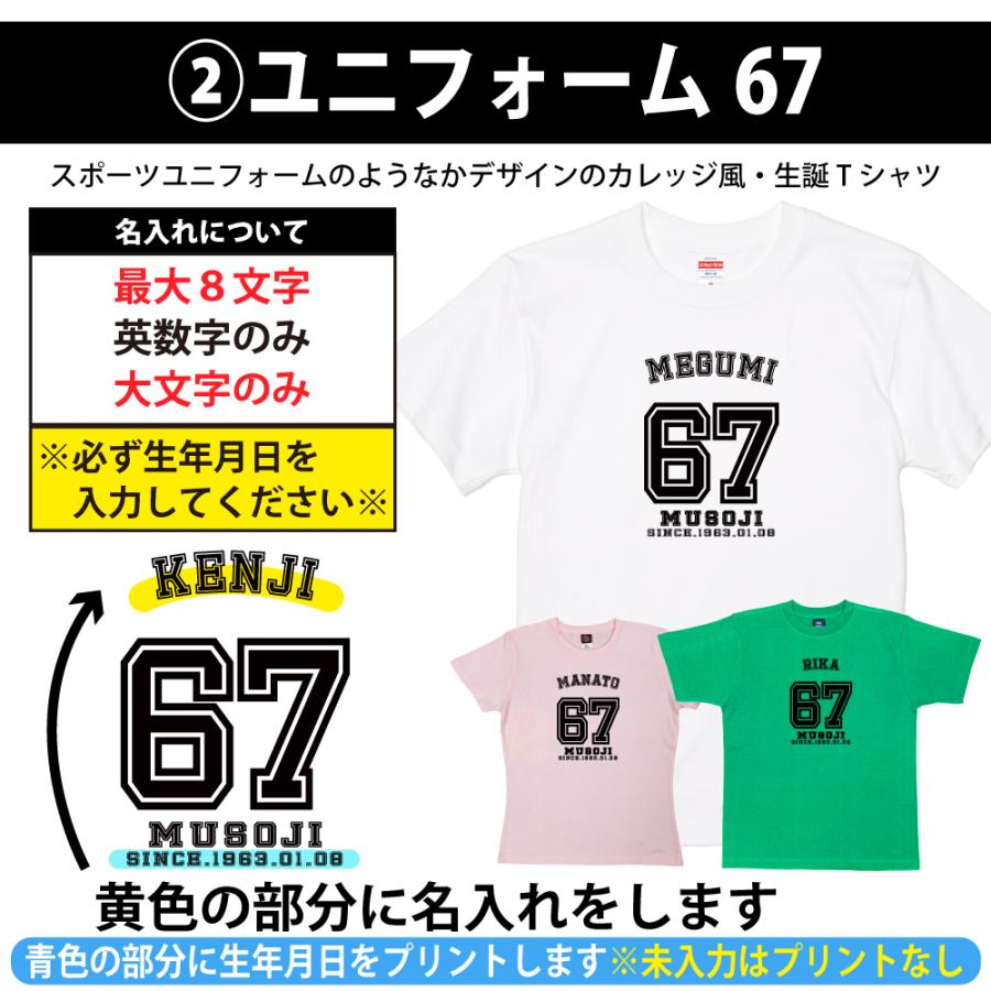 BASIC COVER 67歳 誕生日 プレゼント Tシャツ 名入れ 名前 プリント