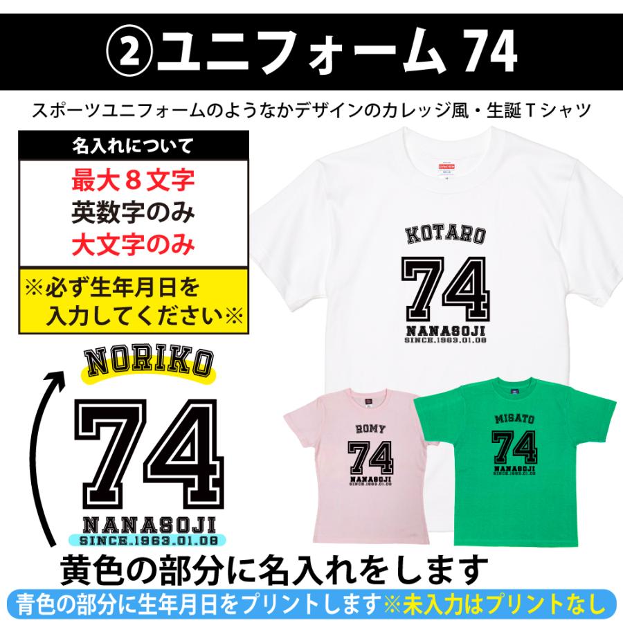 BASIC COVER 74歳 誕生日 プレゼント Tシャツ 名入れ 名前 プリント