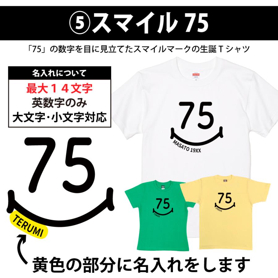 BASIC COVER 75歳 誕生日 プレゼント Tシャツ 名入れ 名前 プリント