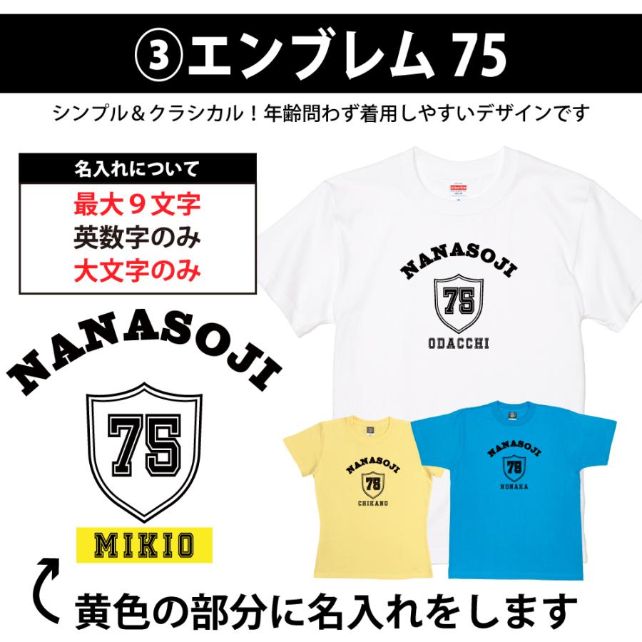 BASIC COVER 75歳 誕生日 プレゼント Tシャツ 名入れ 名前 プリント