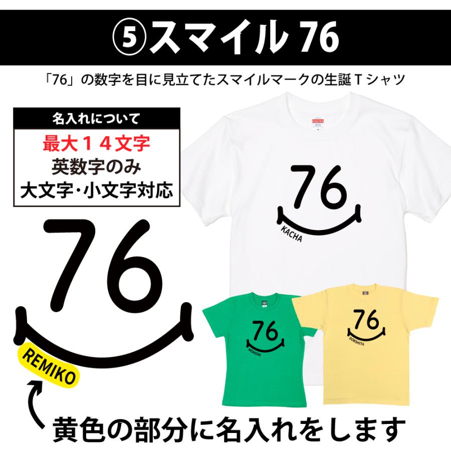 BASIC COVER 76歳 誕生日 プレゼント Tシャツ 名入れ 名前 プリント