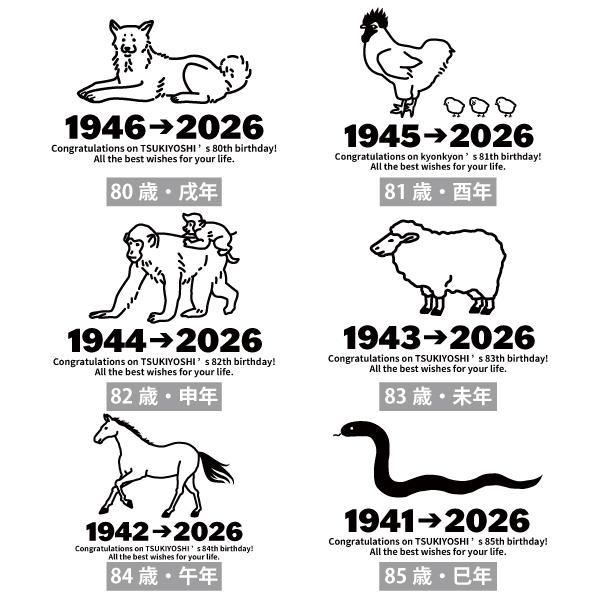 80代 干支 名入れ Tシャツ 祖父 祖母 誕生日 プレゼント 80歳 81歳 85歳 82歳 83歳 84歳 86歳 87歳 88歳 89歳 還暦 男性 女性 阪神 父 イラスト 1501 1500 085 | BASIC COVER | 09